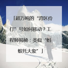 超万吨的“湾区伶仃”号如何移动？工程师揭秘：类似“蚂蚁托大象”