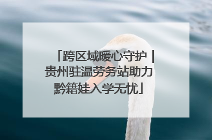 跨区域暖心守护｜贵州驻温劳务站助力黔籍娃入学无忧