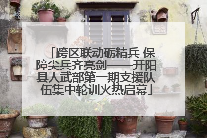 跨区联动砺精兵 保障尖兵齐亮剑——开阳县人武部第一期支援队伍集中轮训火热启幕