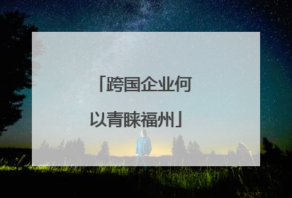 跨国企业何以青睐福州