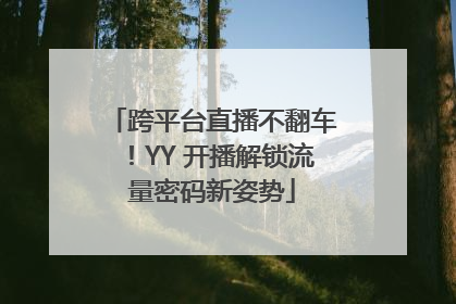 跨平台直播不翻车！YY 开播解锁流量密码新姿势