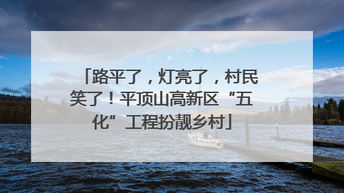 路平了，灯亮了，村民笑了！平顶山高新区“五化”工程扮靓乡村