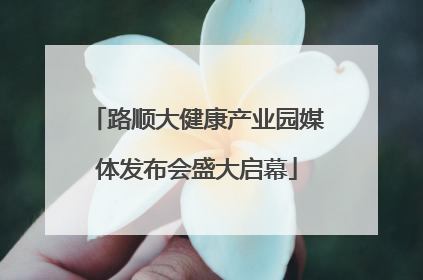 路顺大健康产业园媒体发布会盛大启幕