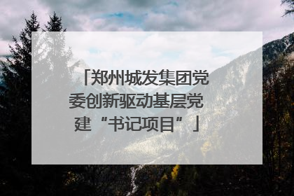 郑州城发集团党委创新驱动基层党建“书记项目”