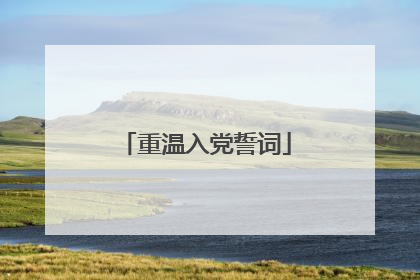 重温入党誓词