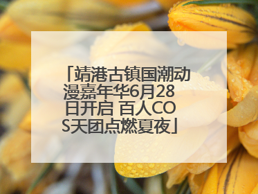 靖港古镇国潮动漫嘉年华6月28日开启 百人COS天团点燃夏夜