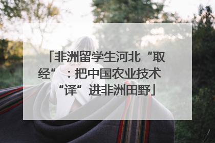 非洲留学生河北“取经”：把中国农业技术“译”进非洲田野