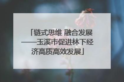 链式思维 融合发展——玉溪市促进林下经济高质高效发展