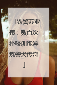 铁警苏亚伟：数百次扑咬训练淬炼警犬传奇