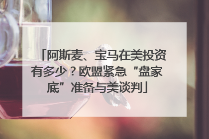 阿斯麦、宝马在美投资有多少？欧盟紧急“盘家底”准备与美谈判
