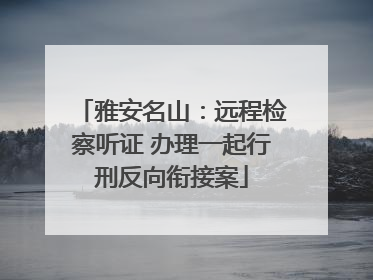 雅安名山：远程检察听证 办理一起行刑反向衔接案