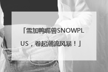 雪加鸭嘴兽SNOWPLUS，卷起潮流风暴！