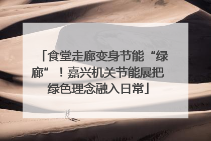 食堂走廊变身节能“绿廊”！嘉兴机关节能展把绿色理念融入日常