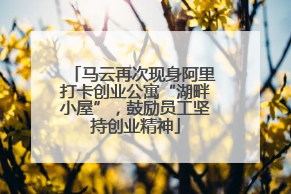 马云再次现身阿里打卡创业公寓“湖畔小屋”，鼓励员工坚持创业精神