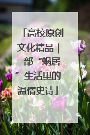 高校原创文化精品｜一部“蜗居”生活里的温情史诗