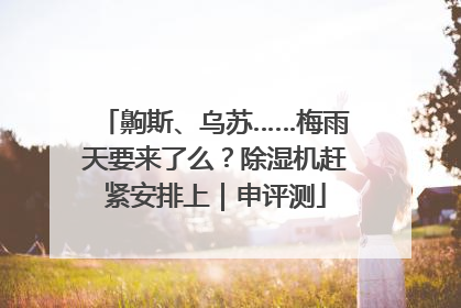 齁斯、乌苏……梅雨天要来了么？除湿机赶紧安排上｜申评测
