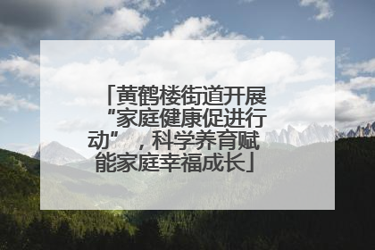 黄鹤楼街道开展“家庭健康促进行动”，科学养育赋能家庭幸福成长