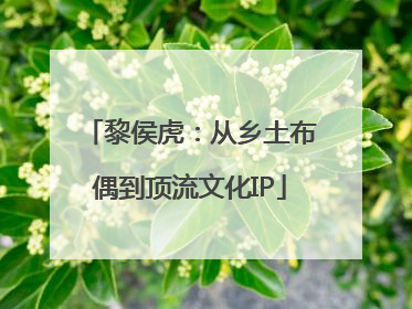黎侯虎：从乡土布偶到顶流文化IP