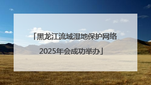 黑龙江流域湿地保护网络2025年会成功举办