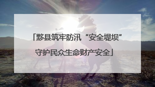 黟县筑牢防汛“安全堤坝” 守护民众生命财产安全