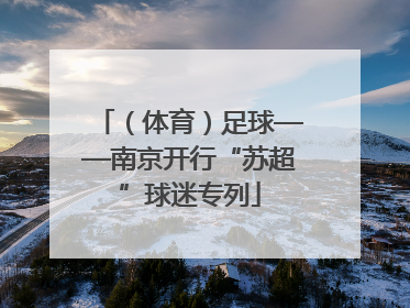 （体育）足球——南京开行“苏超”球迷专列