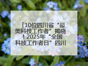 10位四川省“最美科技工作者”揭晓！2025年“全国科技工作者日”四川主场活动举行
