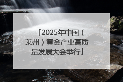 2025年中国（莱州）黄金产业高质量发展大会举行