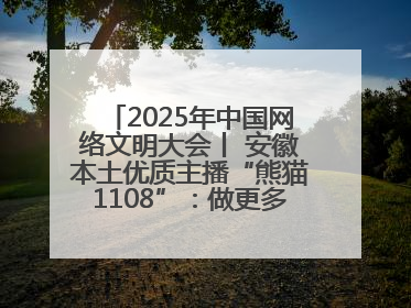 2025年中国网络文明大会丨 安徽本土优质主播“熊猫1108”：做更多正能量的事情 带给大家快乐