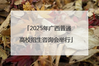 2025年广西普通高校招生咨询会举行
