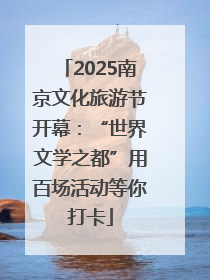 2025南京文化旅游节开幕：“世界文学之都”用百场活动等你打卡