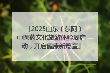 2025山东（东阿）中医药文化旅游体验周启动，开启健康新篇章