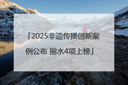 2025非遗传播创新案例公布 丽水4项上榜