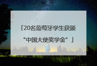 20名葡萄牙学生获颁“中国大使奖学金”