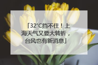 32℃挡不住！上海天气又要大转折，台风也有新消息