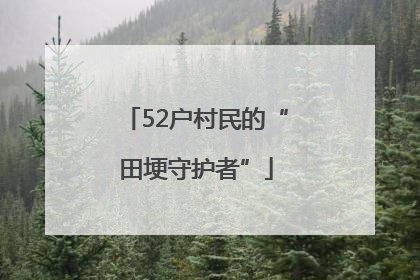 52户村民的“田埂守护者”