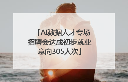 AI数据人才专场招聘会达成初步就业意向305人次