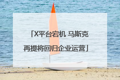 X平台宕机 马斯克再提将回归企业运营